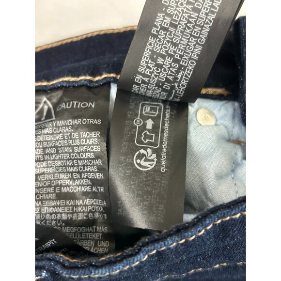 Zara Women’s US Size 4 Dark Wash Mid Rise Bootcut Jeans 33 Inch Inseam - Picture 15 of 16